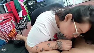 Step cuz gets dolled up naked, flaunts massive booty & rack in front of me - whole ordeal
