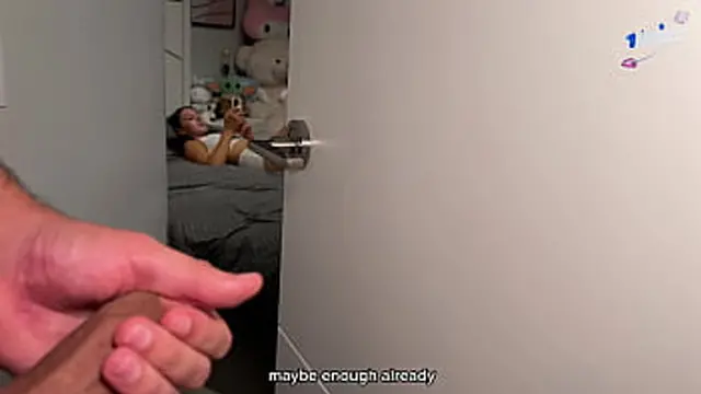 girlfriend caught me jerking off &mdash;  she sucked me hard &mdash;  felt her cum covered mouth