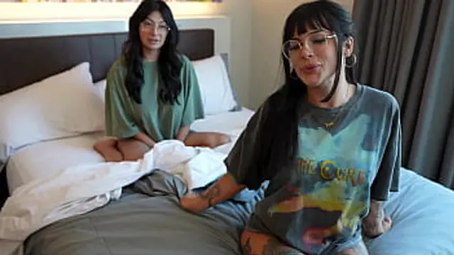 Double Teamed by My girlfriend & Girlfriend: Fingering👉 &mdash;  Sucking & Taking Cum Load