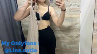 Steamy babe flaunts tits in transparent bra, barely-there bust