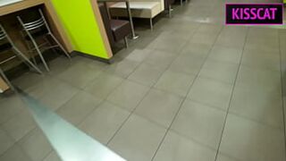 Mom gets mouth-fucked by stepson in the toilet to spice up her coffee with semen