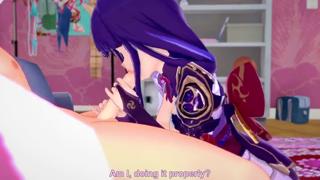 Throat-fucking Raiden Shogun's anime ass🍑 from POV, then regular