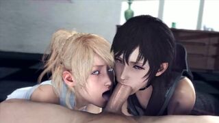 Blowjobs & Sounds: Iris, Luna Suck😜 Cock🌭 Till Gagging, Fisting & Orgasms Ensue
