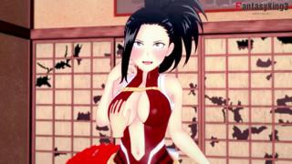Big Titted Momo Fucks herself Senseless in My Hero Academia Cartoon Porno Extravaganza