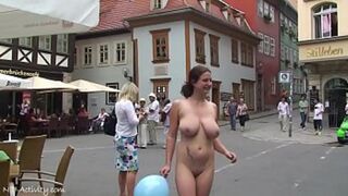 Raw and reckless, I flaunt my naked body on the street, begging for cocks
