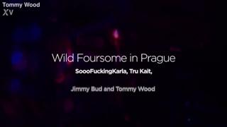 Throat-fucking foursome gangbang with Jimmy Bud and Karla: a swinger's filthy delight.