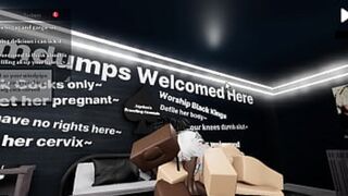 Dirty kitty gets gangbanged on Roblox