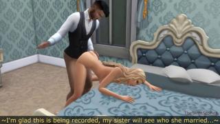 Blonde bride gets ravished by horny🥵 groom in steamy 'Sims 4' wedding romp