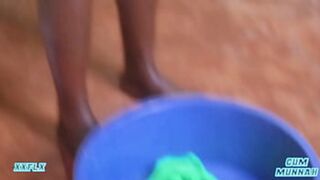 Dirty Hood Hoe Drenched in Cum, Rubbing Her Fleshy Whore Body