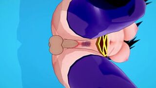 Forked tongues of debauchery wrap around massive Yen's pulsing member
