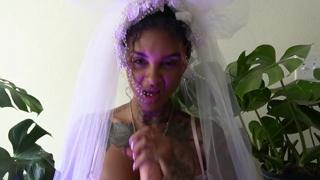Steamy new bride gets raw drilled by her eager groom on their raunchy wedding night