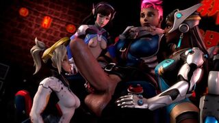 Overwatch Girls Crave Zarya's Massive Dual Penises