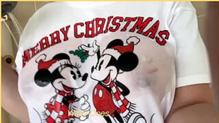 Raunchy Holiday Cheer from Satisfied Hubby Has His Mouth Full