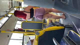 Bus-bound booty call gone awry, maid's delectable derrière gets devoured