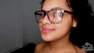 Recording her pal's sloppy screw & facial finish, Diana Marquez gets caught on cam