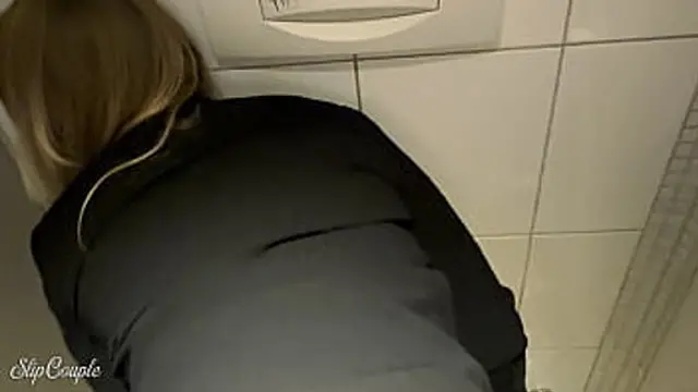 He lets me suck😜 his cock🌭 in the club toilet &mdash;  then fucks me as a reward &mdash;  with lots around