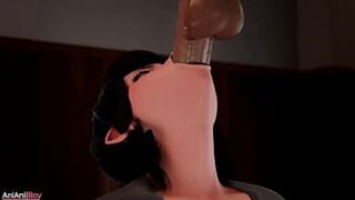 Slutty Mavis loves deep-throating cocks then gagging on blowjobs like a pro