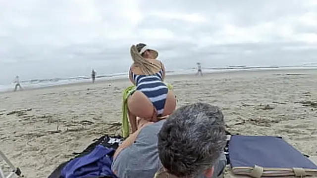 Strangers watched &mdash;  but she kept going till I shot  Public anal👌 