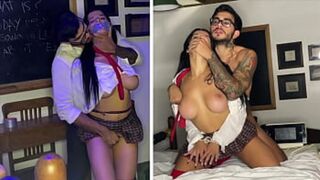 Tiny girl securely wrapped, quieted, and deeply fucked with continuous cum!