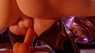 KDA Kaisa Stretched Both Tight Holes Hard