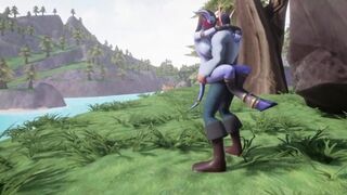 Short clip: Feral Elf boning a Draenei in Azeroth's naughty😈 nook.