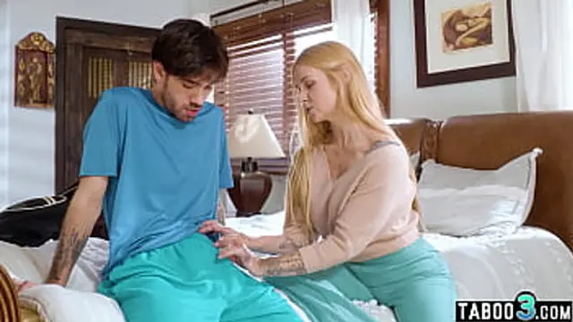 Hot blonde MILF stepmom Sarah Vandella finds condoms and gets a nasty idea