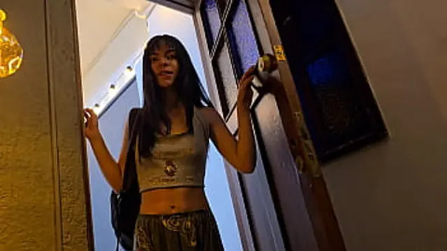 Roommate undressed next door; ready for some dirty fun