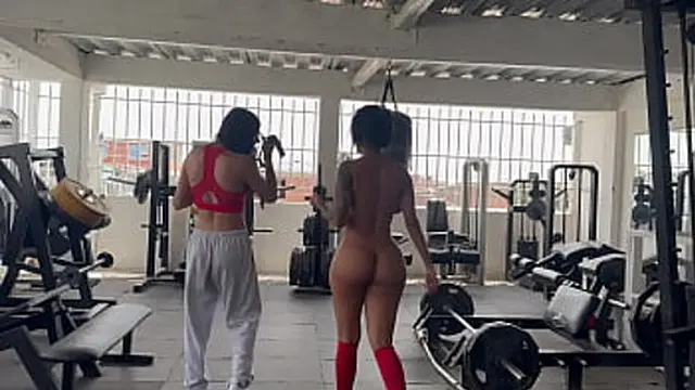 Dirty Gym Session with Transgender Beauty MAY HERNANDEZ