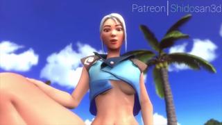 Raunchy beachside romp with insatiable stallion, Jett, in this sultry vacation vid