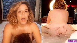 Blonde with big breasts enjoys Jacuzzi sex