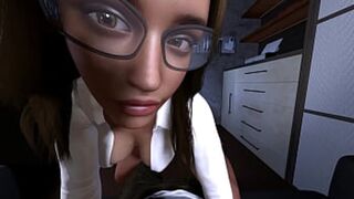 Steamy 3D Animation Hentai: Seductive Secretary Engaging In Hot Intercourse