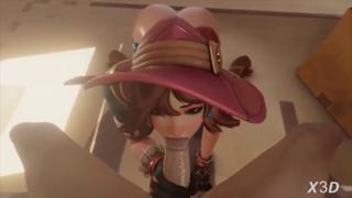 Kiriko Sucks Wang Hard Until He Comes Huge