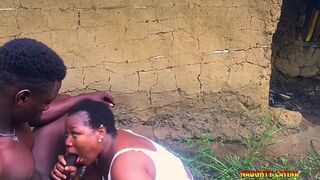 BBW Step-Sis Patricia Fucked Roughly In A Local Hut - Caught!