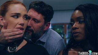 Obedient MILF Siri Dahl and her dark-haired friend pleasing her perverted husband