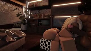 Blonde cow slut taken hard in Roblox