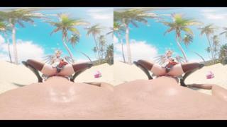 VR beach blast: Mercy taking a giant cock🌭 in her ass🍑, anals on fire