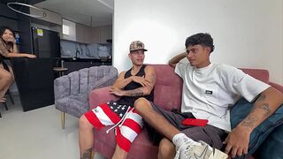 A bet my husband made with his best friend ends in a good fuck and a cumshot on my big tits HL