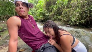 A snake bites my leg, so I beg a busty stranger to suck😜 my dick🍆 until the milky poison appears