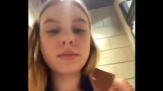 Full naked girl masturbate in public