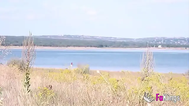 Spy on Sofia Santana′s intimate encounter with a stranger by the San Juan reservoir in Madrid - FAKings