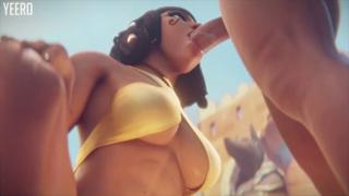 Pharah Chomping Down On This Giant Cock🍆 Like It's Her Last Meal EVER!