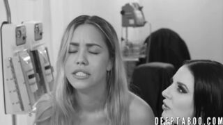 Sinful teen with small tits moans while banged at a clinic