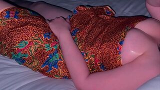 Cum inside the neighbor's aunt  Her pussy is so tight