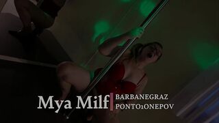 Slutty Milf danced in the poly dance and then took a dick from the bearded young man