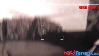Cutie ends up sucking on nerd cock and riding it hard too