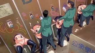 Hentai - College Public Bathroom Fuck-Holes [Subtitled]