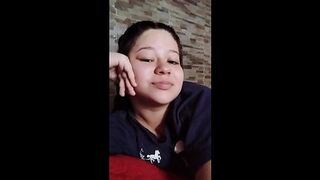 I was recording and my stepbrother came and fucked me so hard, he filled my pussy with cum