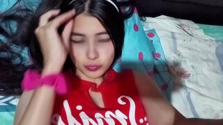 The best cowgirl with a tight pussy makes him cum inside (REAL HOMEMADE)
