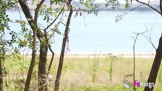 Voyeur. Natalii Quinn goes hunting for cock in Madrid's San Juan Reservoir. Video by FAKings