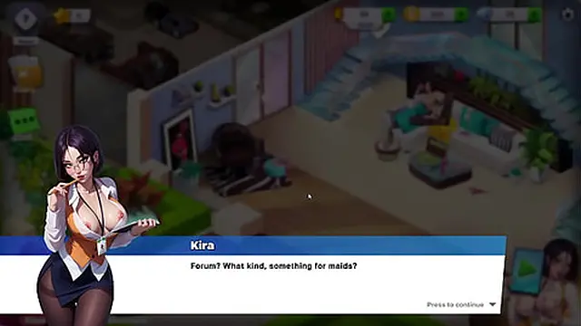 Maid Servant Hot Women Big Tits HornyVilla Gameplay